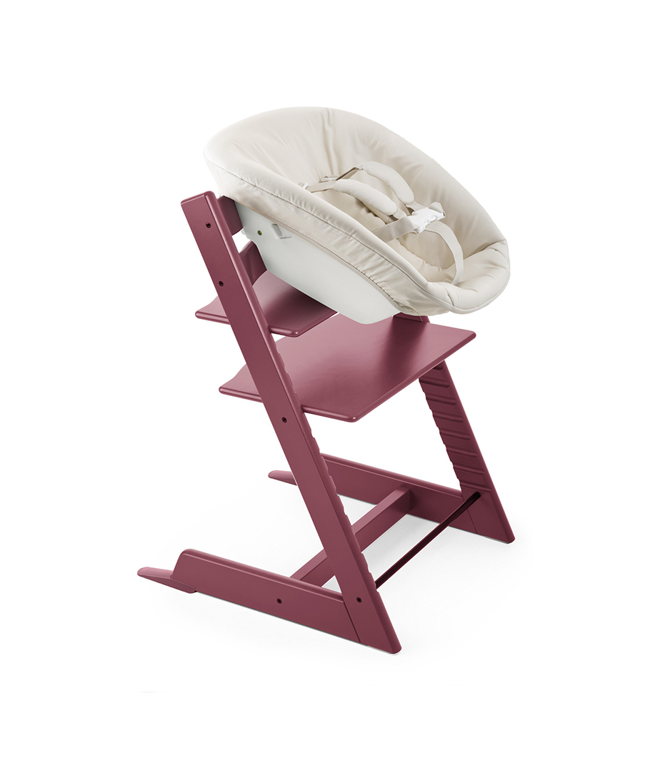 Tripp Trapp&reg; Heather Pink and Tripp Trapp&reg; Newborn Set.
